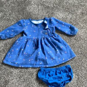 Carters fleece dress/top with bottoms